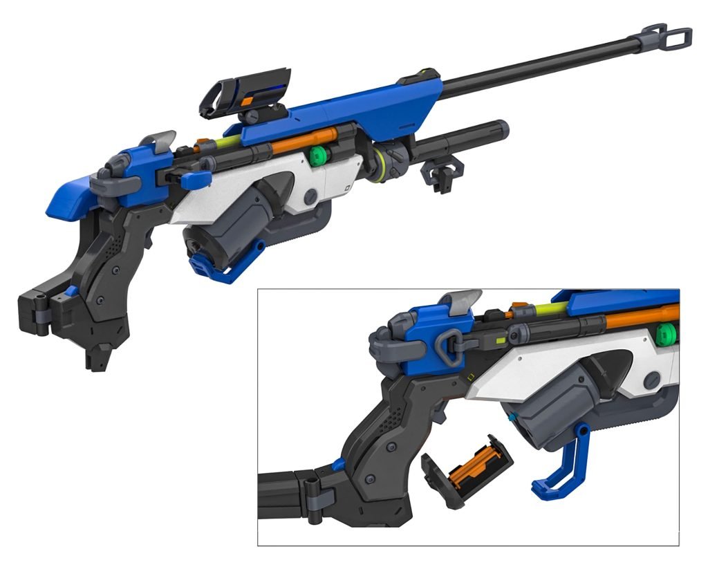 Ana's Biotic Rifle Weapon Replica in Overwatch | 3D printing 1:1 real model