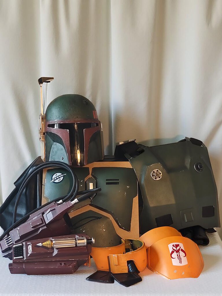 Boba Fett Weathered Finish Cosplay helmet and Armor Set | From START  WARS FIRST ORDER